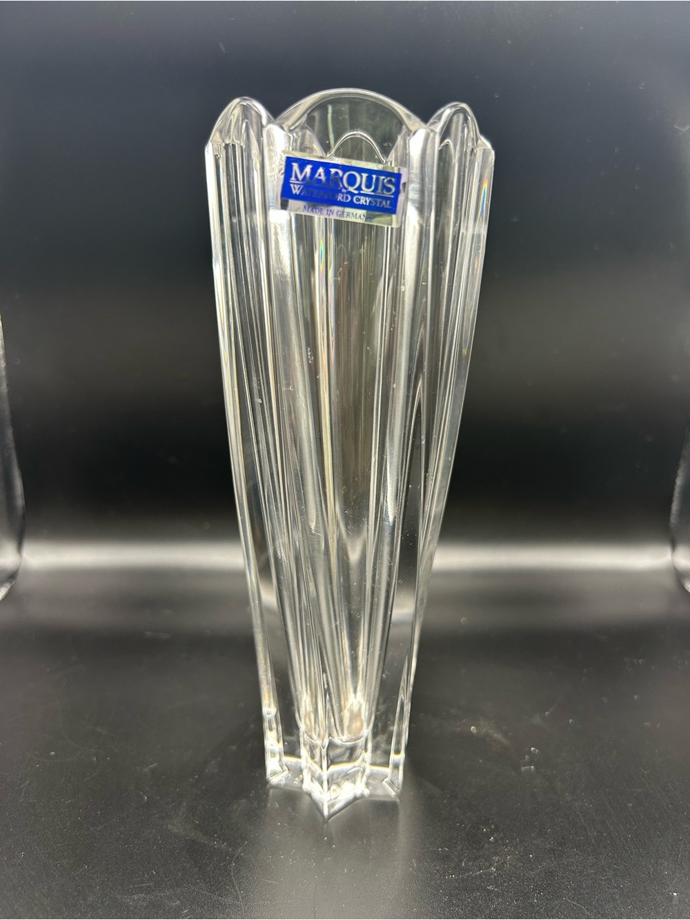 MARQUIS BY WATERFORD CRYSTAL WINDFLOWER 7" BUD VASE